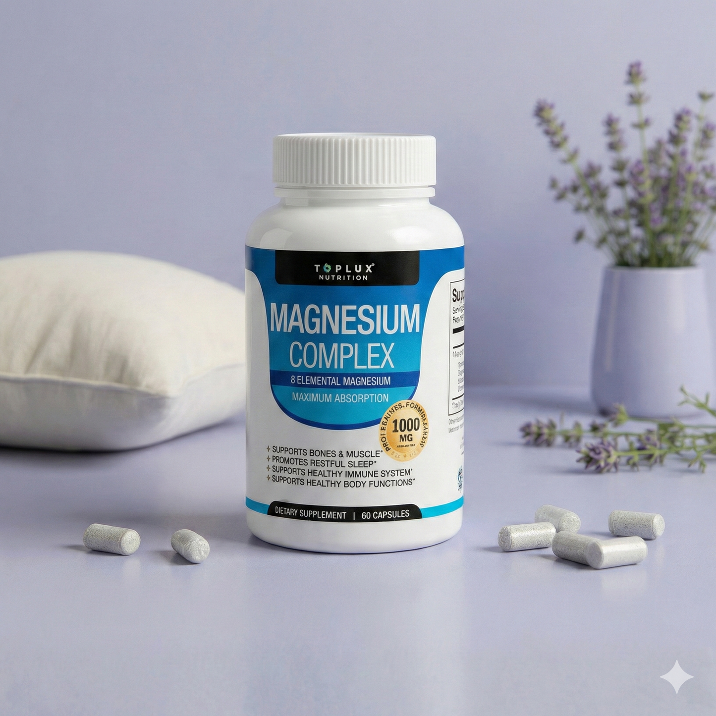 Suplemento Magnesio Complex - Mejora Sueño, Fortalece Musculos y Huesos