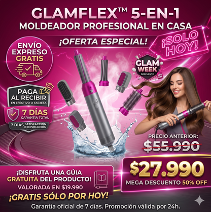 GlamFlex™ – Moldea, Riza, Alisa y da Volumen en Pocos Minutos